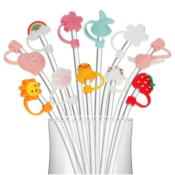 Reusable  Silicone Straw Tips Covers