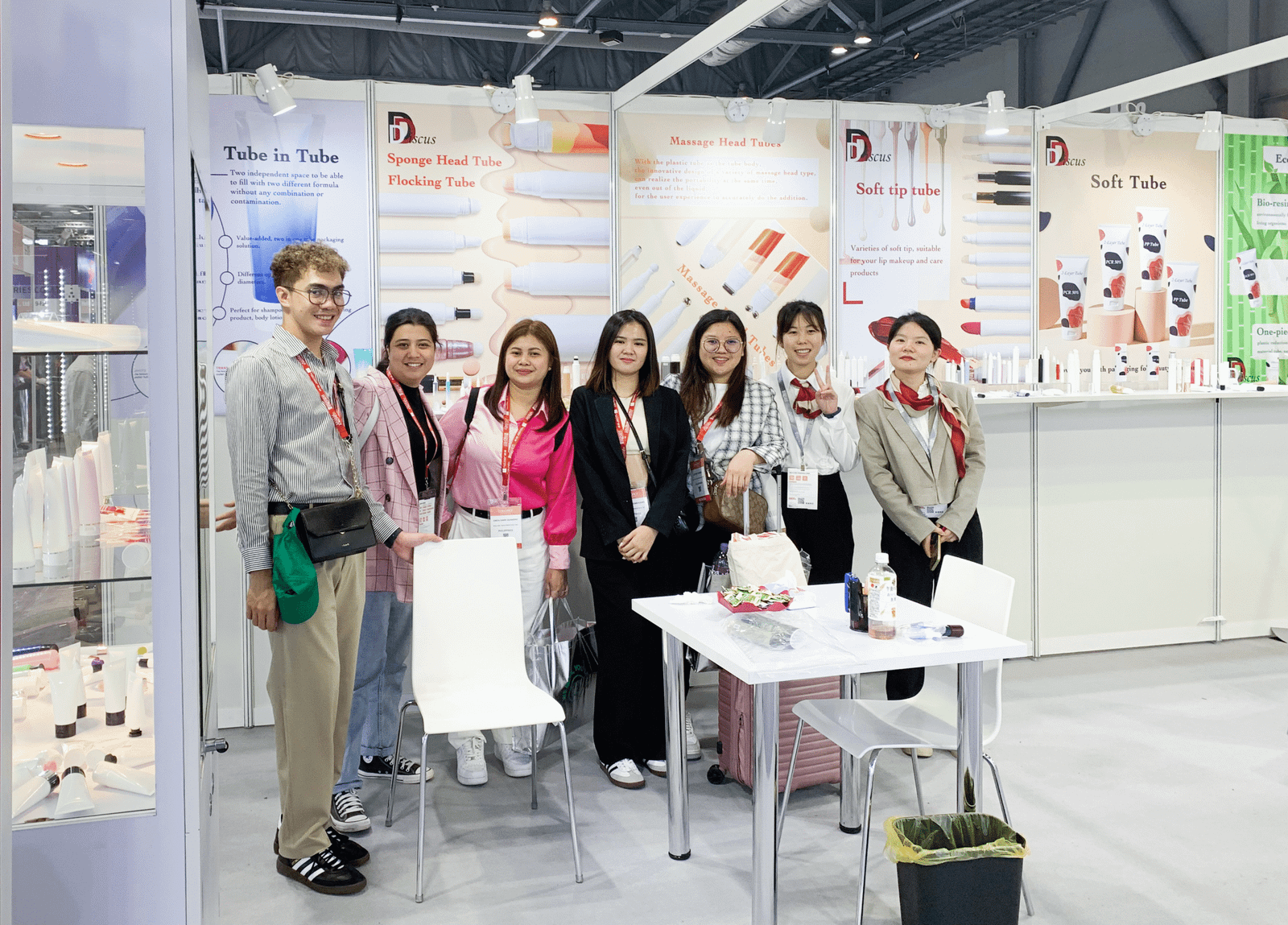 Discus cosmetic packaging display at Thailand Cospack Exhibition 2025