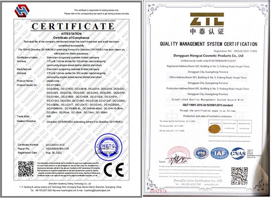 Our Eco Cosmetic tubes are available with various international certifications.