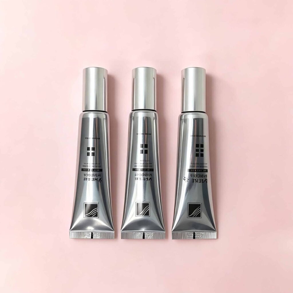 Aluminum squeeze tube packaging for cream and cosmetic products