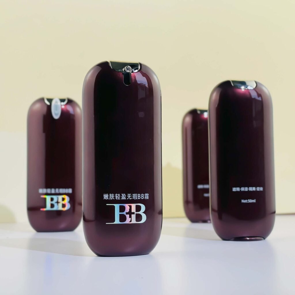 Custom luxury sunscreen bottle packaging with personalized design and branding options