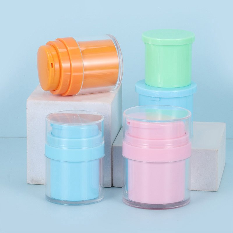 Custom color foam airless pump bottle packaging for skincare brands