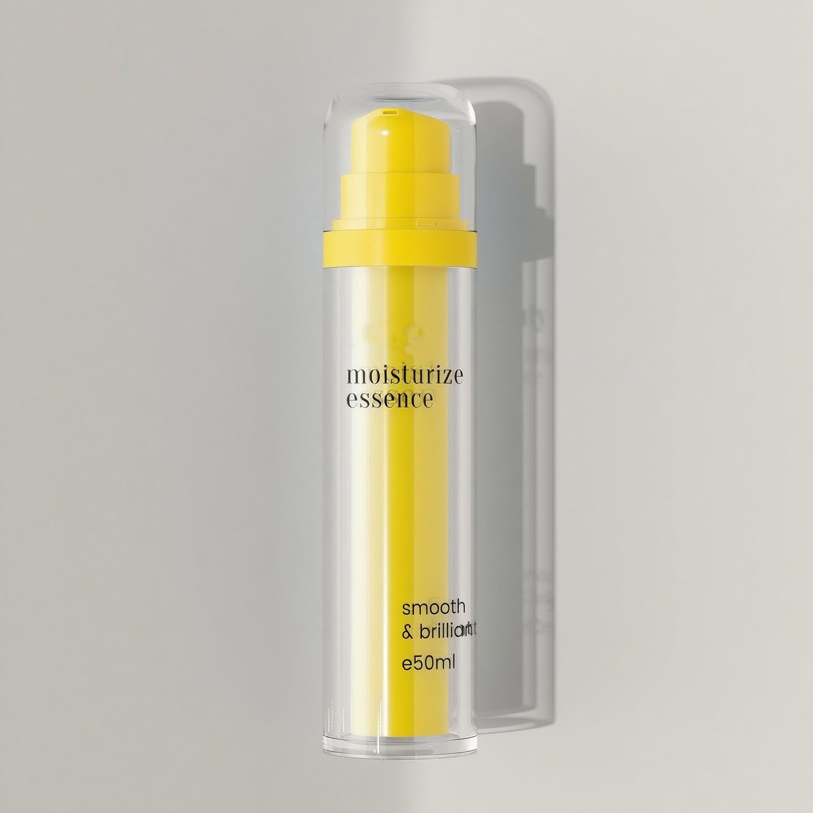 Gradient color airless pump bottle multi angle shot