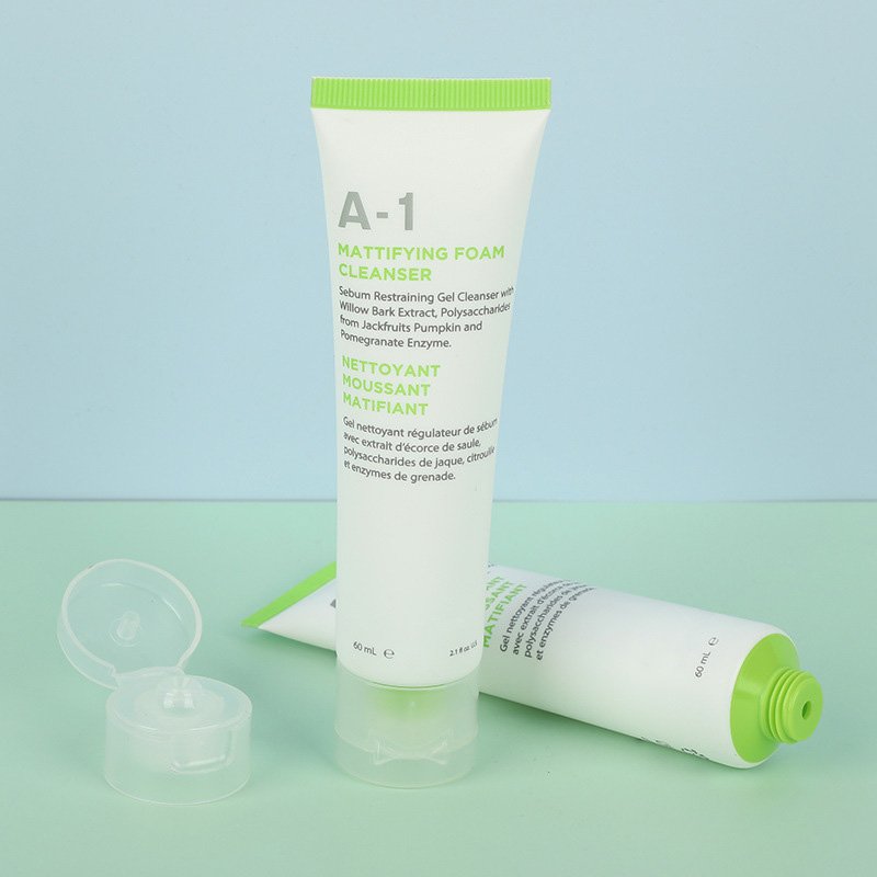 Nozzle detail of mono‑material cosmetic tube
