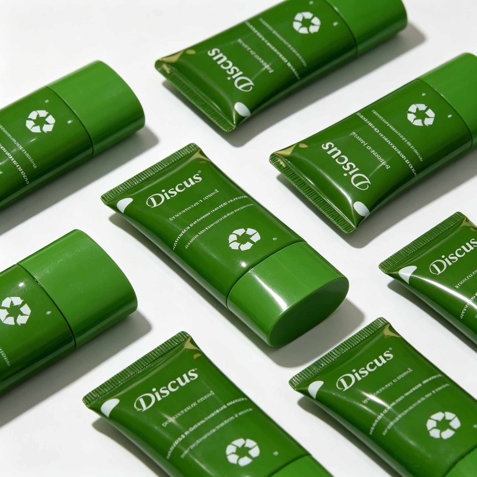 PCR eco‑friendly cosmetic tube packaging display