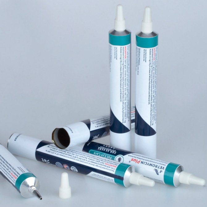 Blank collapsible aluminum tube for ointment and cosmetic cream