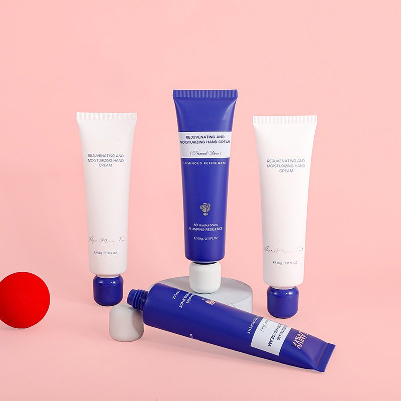 Plastic cosmetic tube packaging with classic squeeze tube design for skincare products