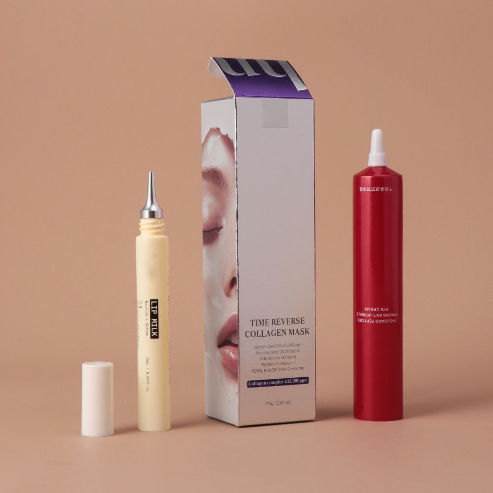 Precision nozzle cosmetic tube packaging for targeted application
