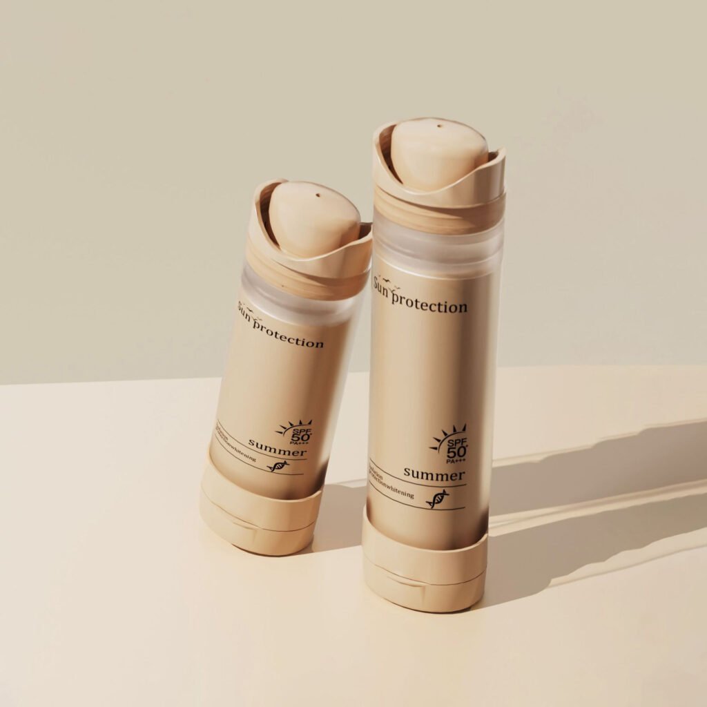 Sponge microneedle airless applicator packaging for skincare products