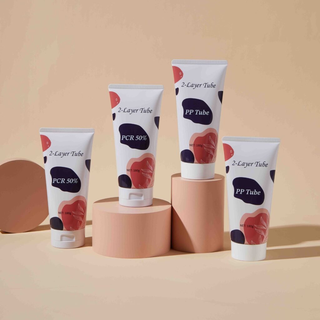 Sugarcane cosmetic tube packaging made with bio based material for skincare products