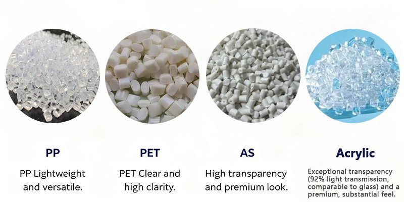 What material options are available for classic airless pump bottle packaging?