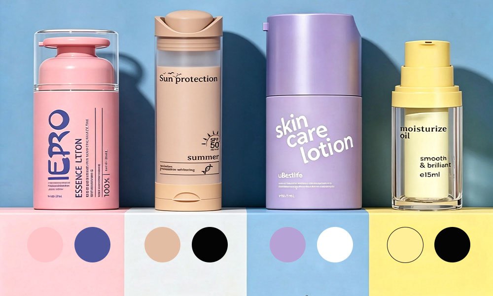 Choose different color schemes for your unique airless pump bottle packaging.